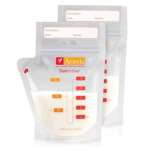 Zomee Breast Milk Storage Bags, 8 oz, 100 count