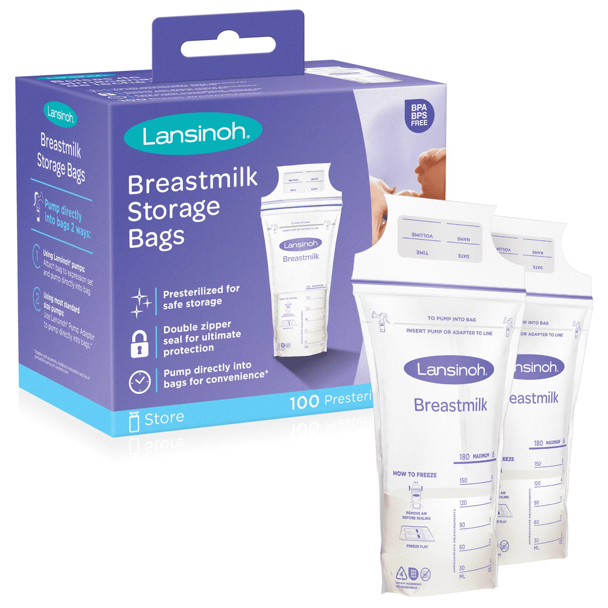 Lansinoh Breastmilk Storage Bottles - BPA Free