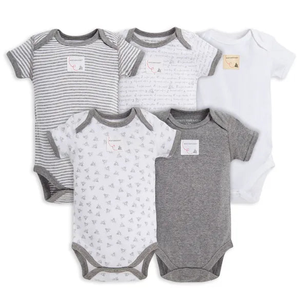 Baby Organic Cotton Bodysuits 5 Pack