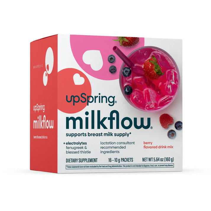 upSpring Milkflow® + Electrolytes Drink Mix, Berry, 18 ct