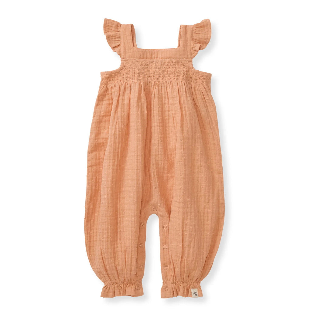 Burt's Bees Baby Dotted Muslin Jumpsuit