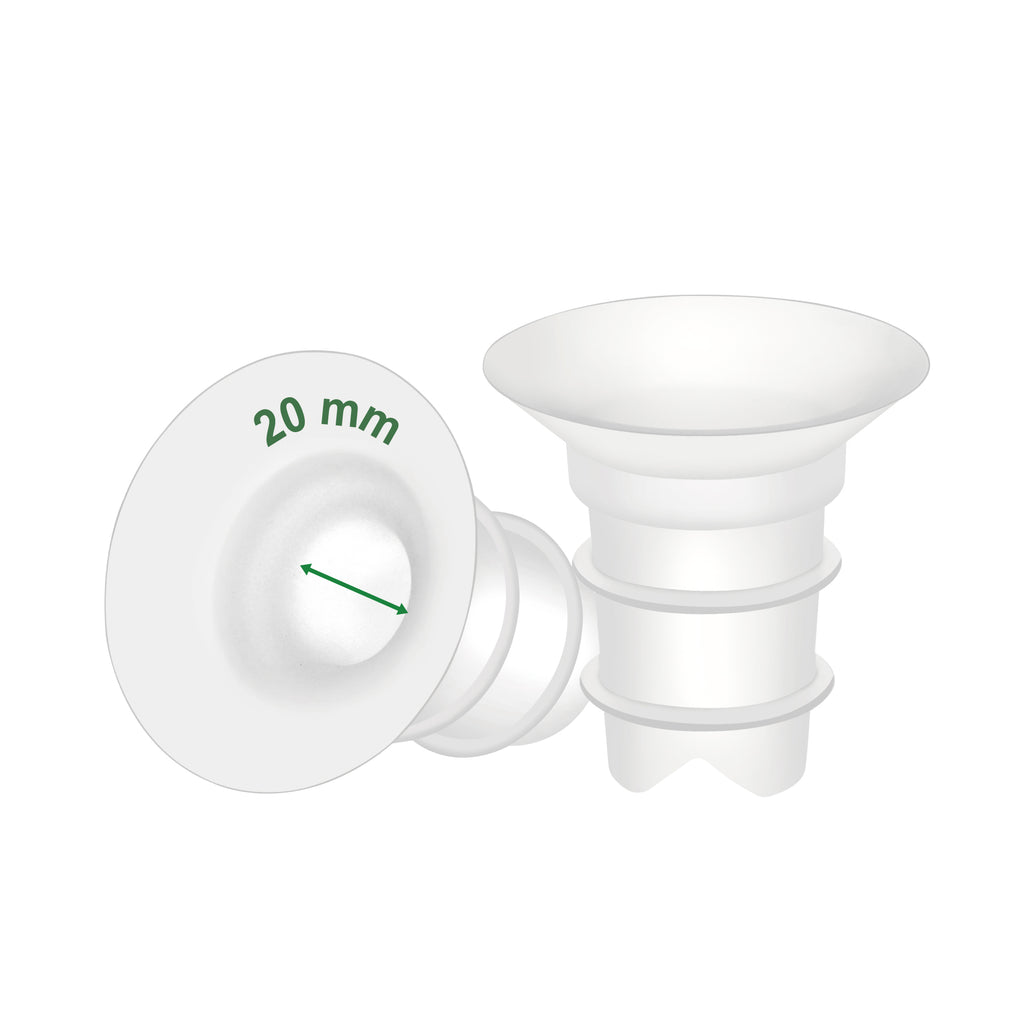 Maymom Flange Inserts Long Plus 2 Pack (Compatible with Spectra, Medela PersonalFit Breast Shields) 20mm