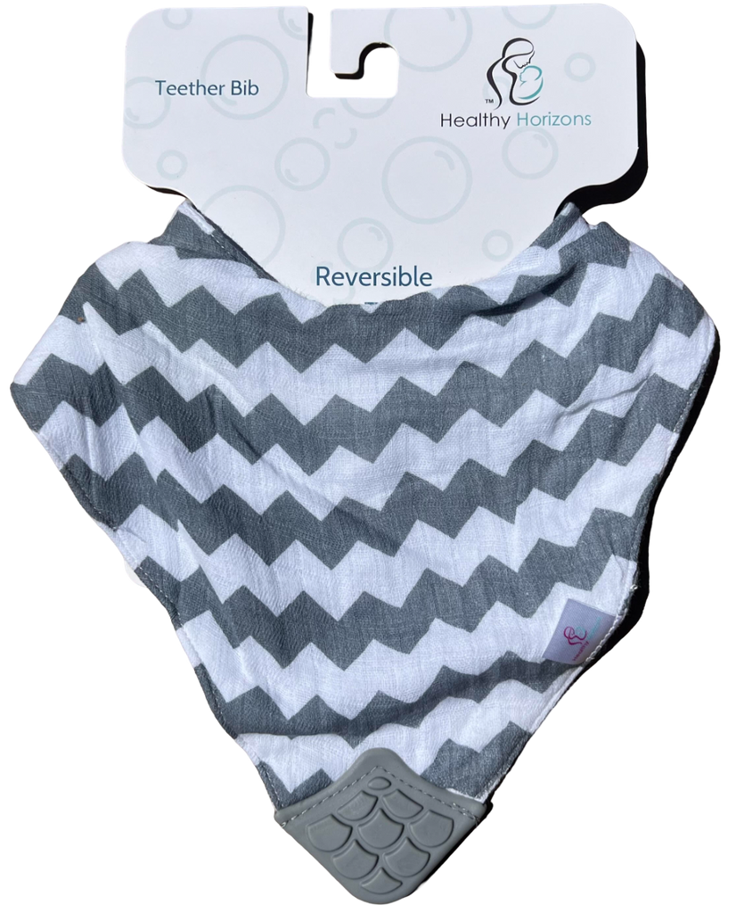 Healthy Horizons Reversible Bib with Silicone Teether