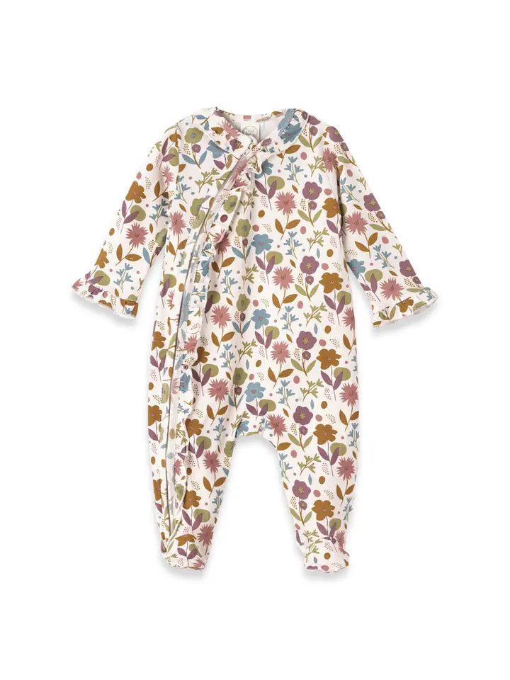 Tesa Babe Baby Girl's Blossom Bamboo Zipper Romper