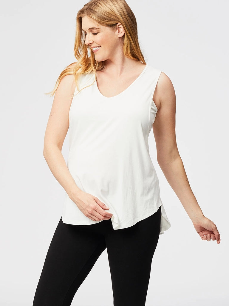 Cotton Maternity Sleeveless Nursing Tank Top - Healthy Horizons
