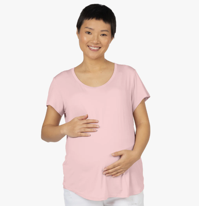 Kindred Bravely Black Davy Short Sleeve Shirt Nursing Maternity