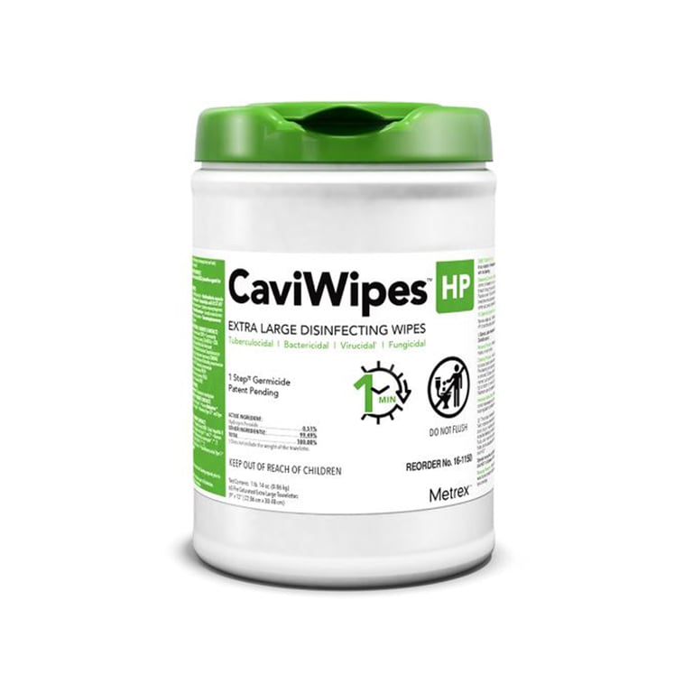 Metrex CaviWipes HP Surface Disinfectant Cleaner Peroxide Based Wipe