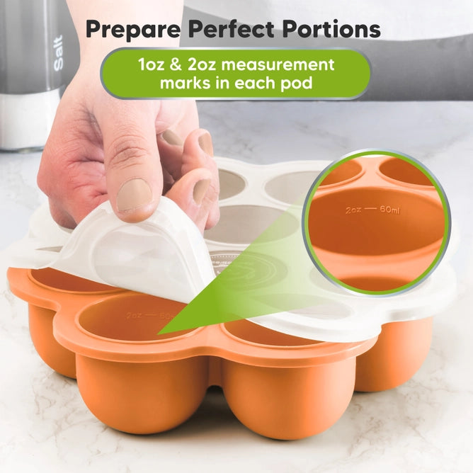 Keababies 12pk Prep Baby Food Storage Containers, 4 oz Leak-Proof, Bpa Free Glass  Baby Food Jars for Feeding