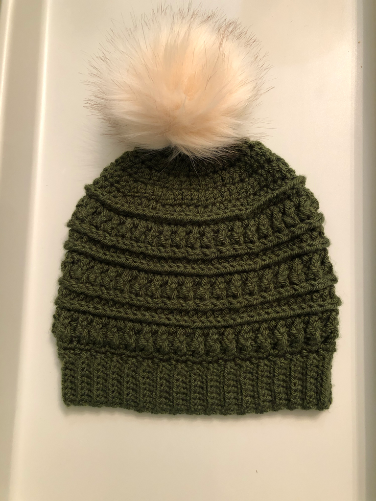 The Owl's Nest Adult Knit Hat with Pom Pom