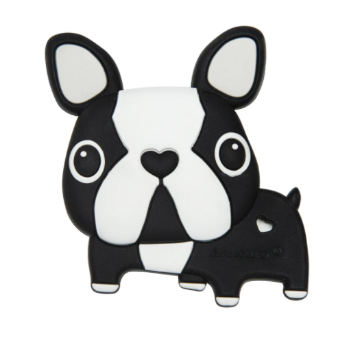 Loulou Lollipop Silicone Teether & Teether Sets boston terrier