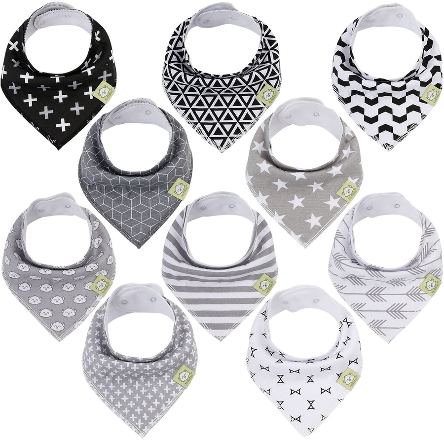 Keababies Organic Bandana Bibs 8 Pack & 10 Pack